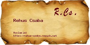 Rehus Csaba névjegykártya